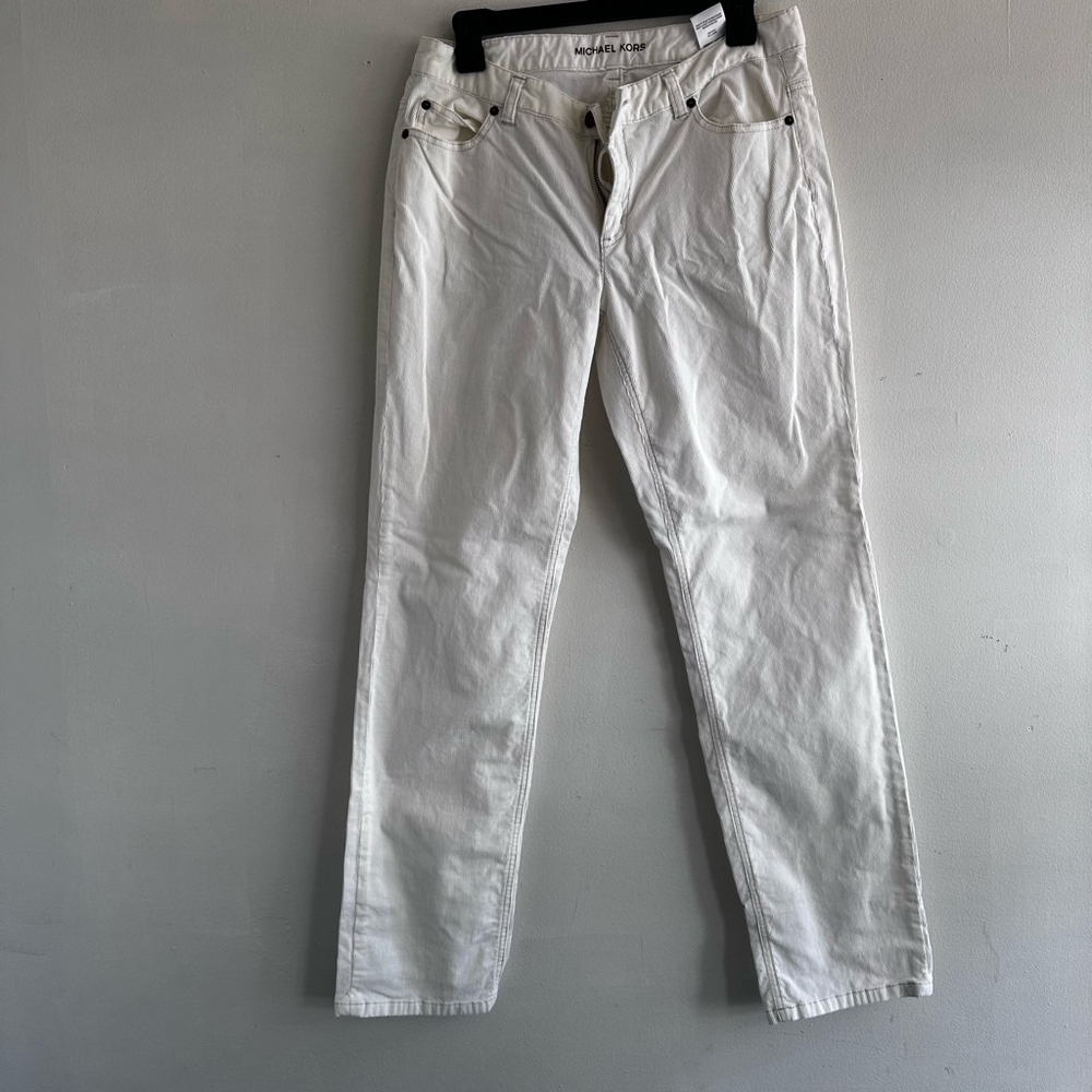 Women's Michael Kors White Corduroy Pants Size 10